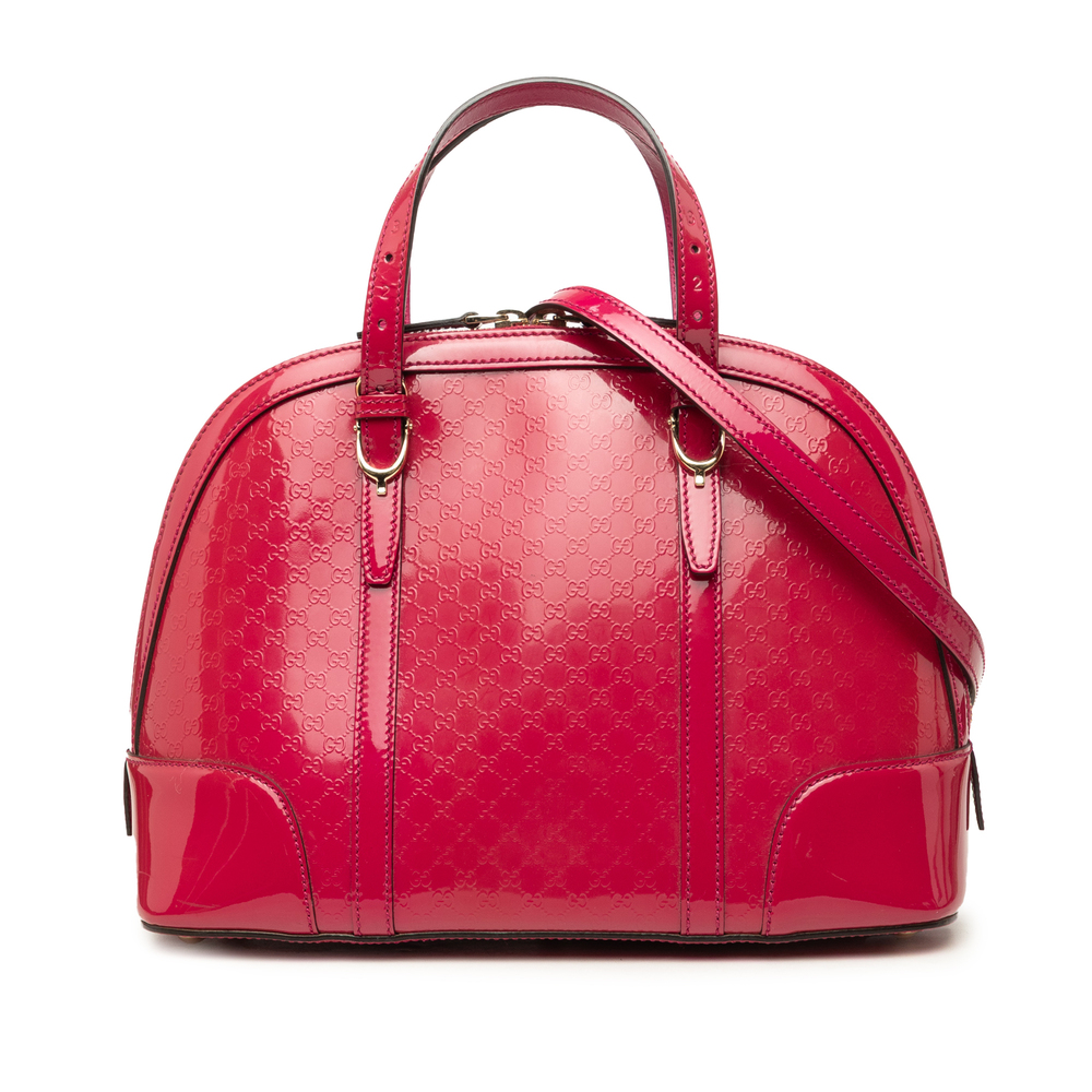 Pre-Loved Gucci Small Microguccissima Patent Nice Dome Satchel